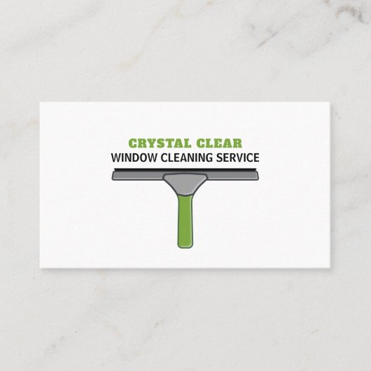 Squeegee, Window Cleaner, Cleaner Service Visitekaartje (Voorkant)