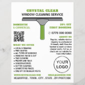 Squeegee, Windows Cleaner, Cleaner, Cleaning Servi Flyer (Voorkant)