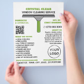 Squeegee, Windows Cleaner, Cleaner, Cleaning Servi Flyer (Hand)