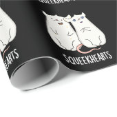 Squeekhearts Funny Mouse Lieverd Pun Dark BG Cadeaupapier (Rol Hoek)