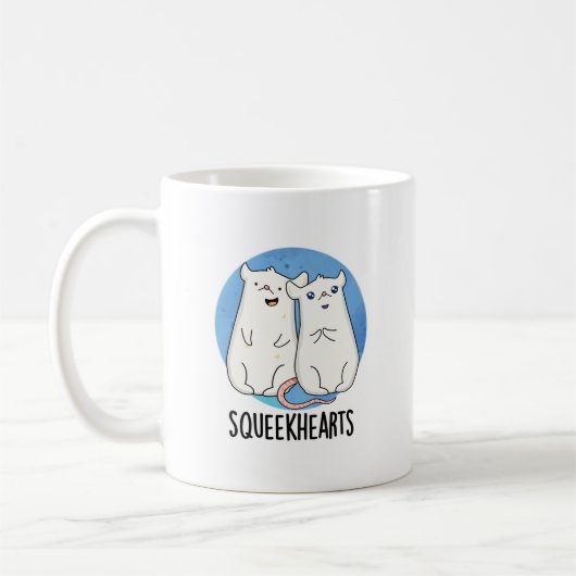 Squeekhearts Funny Mouse SweeLieveer Pun Koffiemok (Links)