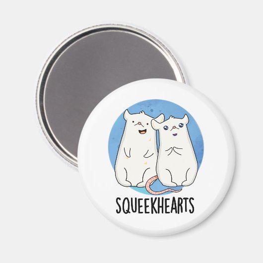 Squeekhearts Funny Mouse SweeLieveer Pun Magneet (Voorkant / Achterkant)