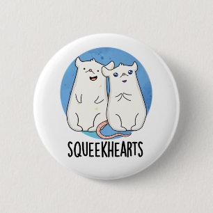 Squeekhearts Funny Mouse SweeLieveer Pun Ronde Button 5,7 Cm