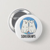 Squeekhearts Funny Mouse SweeLieveer Pun Ronde Button 5,7 Cm (Voorkant /achterkant)