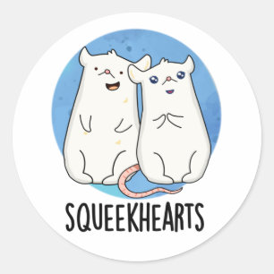 Squeekhearts Funny Mouse SweeLieveer Pun Ronde Sticker