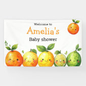 Squeeze Me Citrus Baby Shower Spandoek (Horizontaal)