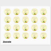 Squeeze of Love Lemonade Citroen Bruiloft Feest Ronde Sticker (Vel)