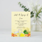 Squeeze of Love Lemonade Citroen Bruiloftsfeest Briefkaart (Staand voorkant)