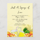 Squeeze of Love Lemonade Citroen Bruiloftsfeest Briefkaart (Voorkant)