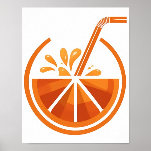 Squeeze of Sunshine: Oranje Juice Graphic Poster (Voorkant)