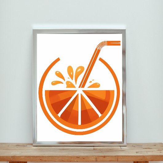Squeeze of Sunshine: Oranje Juice Graphic Poster