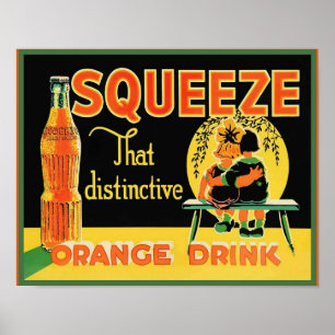 Squeeze Oranje Soda Pop Poster