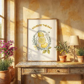 Squeeze The Day Citroen Keuken Muur Kunst Poster