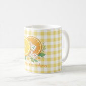 Squeeze the Day Citrus Gingham Mahjong  Koffiemok (Voorkant rechts)