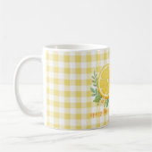 Squeeze the Day Citrus Gingham Mahjong  Koffiemok (Links)