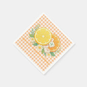 Squeeze the Day Citrus Gingham Mahjong Servet (Hoek)