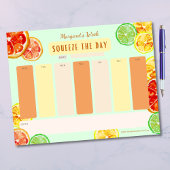 Squeeze The Day Citrus Motivatie Weekplanner Notitieblok