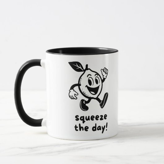 Squeeze The Day Fun Citroen Puns Mok (Links)