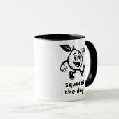 Squeeze The Day Fun Citroen Puns Mok (Voorkant rechts)