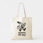Squeeze The Day Fun Citroen Puns Tote Bag (Achterkant)