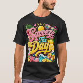 Squeeze The Day Summer Typography T-Shirt | Tropic (Voorkant)