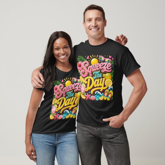 Squeeze The Day Summer Typography T-Shirt | Tropic (Unisex)