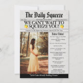 Squeeze You Lemon Krant Baby Shower Kaart (Voorkant)