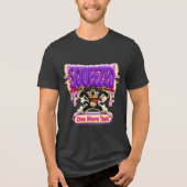 Squeezed Nog Eén Taak Grappige Burn-out Tri-Blend Shirt (Voorkant)
