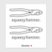 Squeezy Hammer Funny Electricia Sticker (Vel)