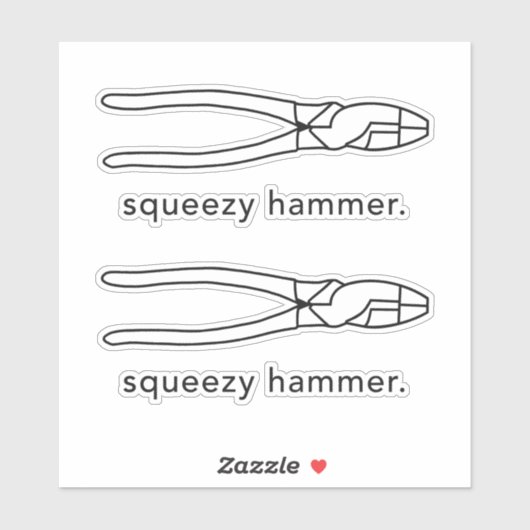 Squeezy Hammer Funny Electricia Sticker (Vel)
