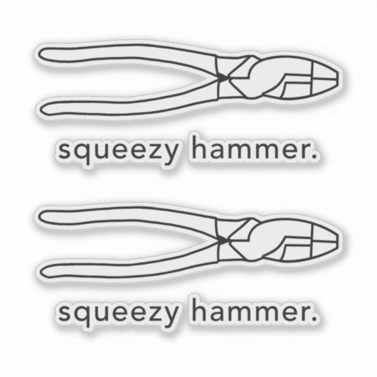 Squeezy Hammer Funny Electricia Sticker (Voorkant)