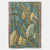 Squid Aqua en Yellow Pattern Deken (Voorkant Verticaal)