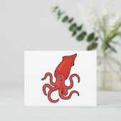 Squid at Poker met pokerkaarten Briefkaart (Staand voorkant)