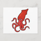Squid at Poker met pokerkaarten Briefkaart (Voorkant)