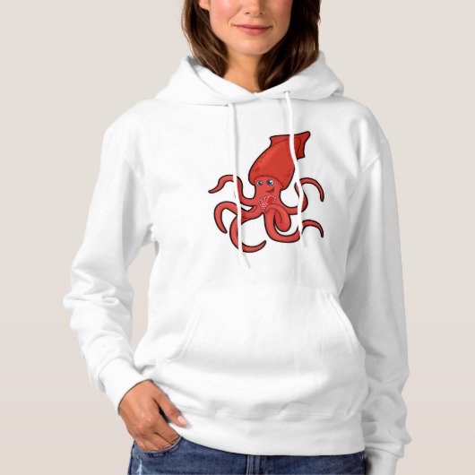 Squid at Poker met pokerkaarten Hoodie (Voorkant)
