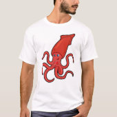 Squid at Poker met pokerkaarten T-shirt (Voorkant)