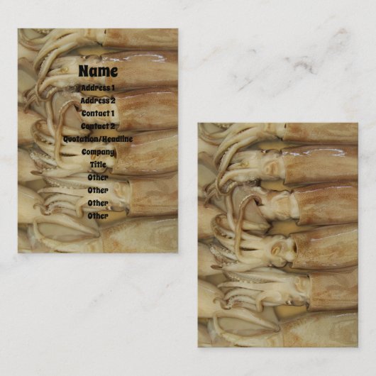 Squid - Calamari Visitekaartje (Voorkant / Achterkant)