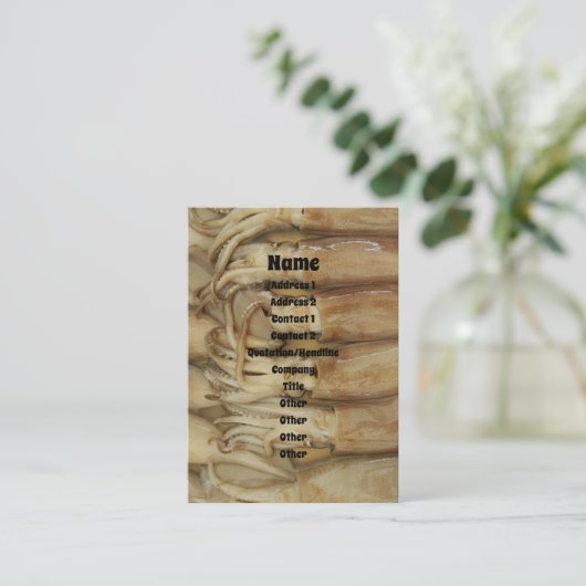 Squid - Calamari Visitekaartje (Staand voorkant)