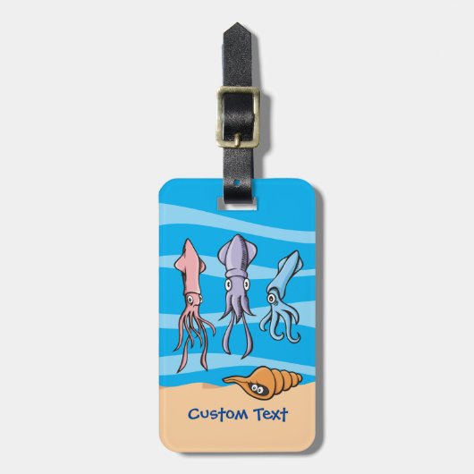 Squid Cartoons Bagagelabel (Voorkant verticaal)