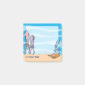 Squid Cartoons Drie leuke inktvis cartoons en een Post-it® Notes (Voorkant)