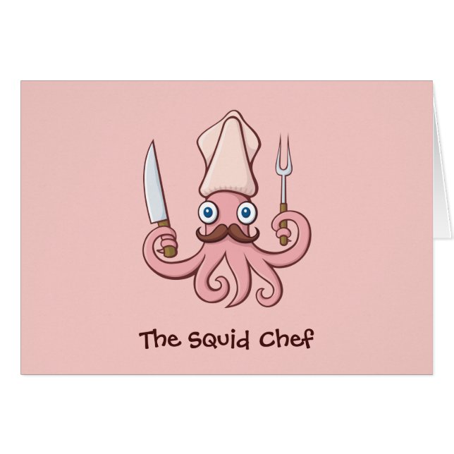 Squid Chef Cartoon (Voorkant Horizontaal)
