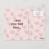 Squid Chef Cartoon Briefkaart (Achterkant)