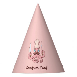 Squid Chef Cartoon Feesthoedjes
