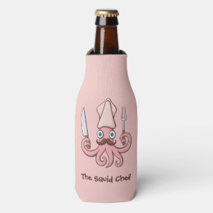 Squid Chef Cartoon Flesjeskoeler