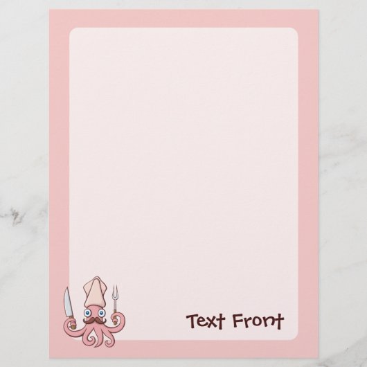 Squid Chef Cartoon Flyer (Voorkant)