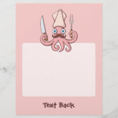 Squid Chef Cartoon Flyer (Achterkant)