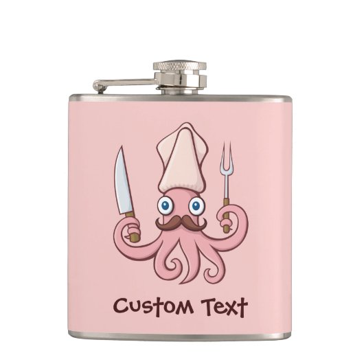 Squid Chef Cartoon Heupfles (Voorkant)
