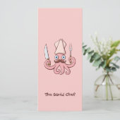 Squid Chef Cartoon Kaart (Staand voorkant)