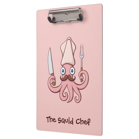 Squid Chef Cartoon Klembord (Links)