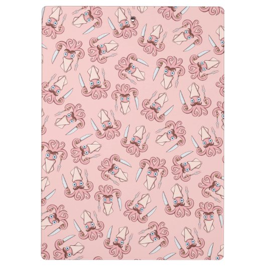 Squid Chef Cartoon Klembord (Achterkant)